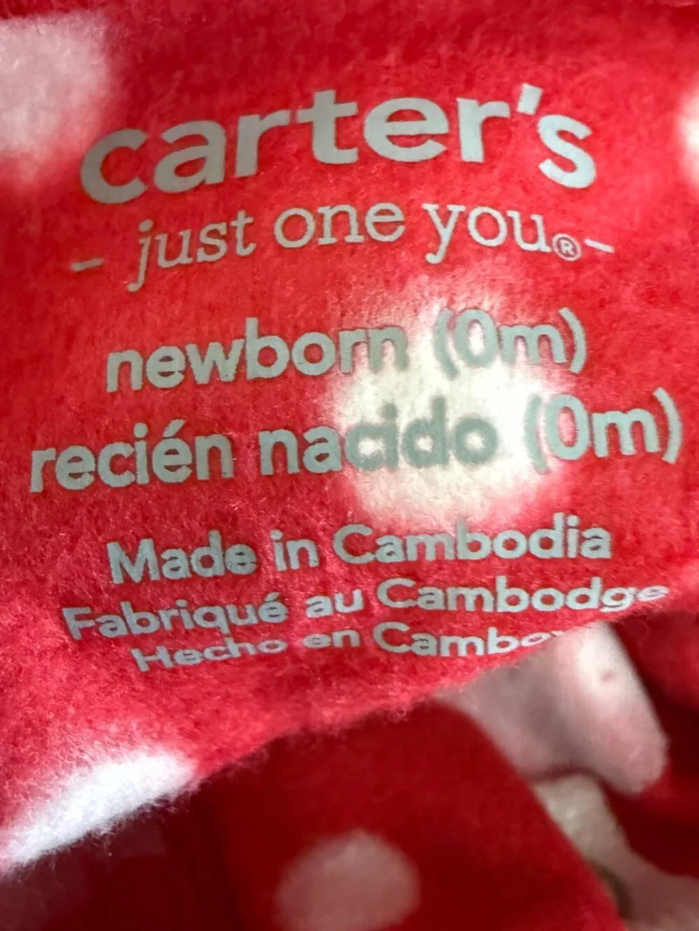 NWT Carter's Reindeer Fleece Sleeper Newborn